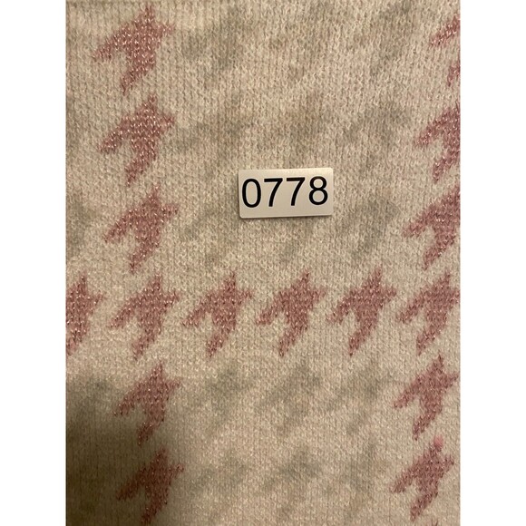 525 America Sweaters Women's L Pink Stretch Heavy Sparkles Crew Neck Long Sleeve - Picture 13 of 14